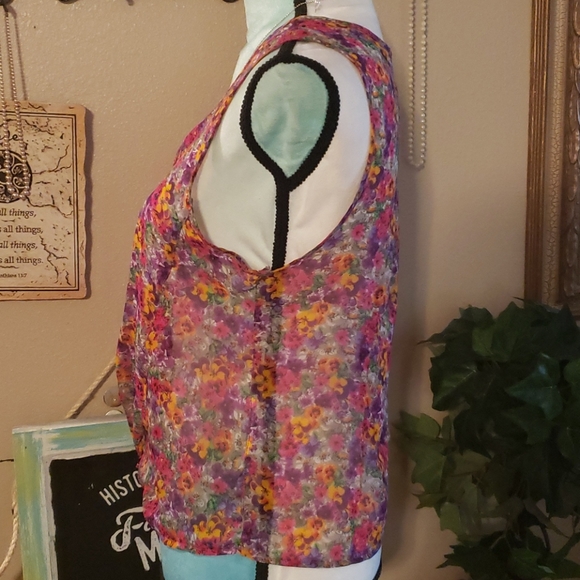 Icono Floral Tank Top Size Medium - Picture 3 of 5